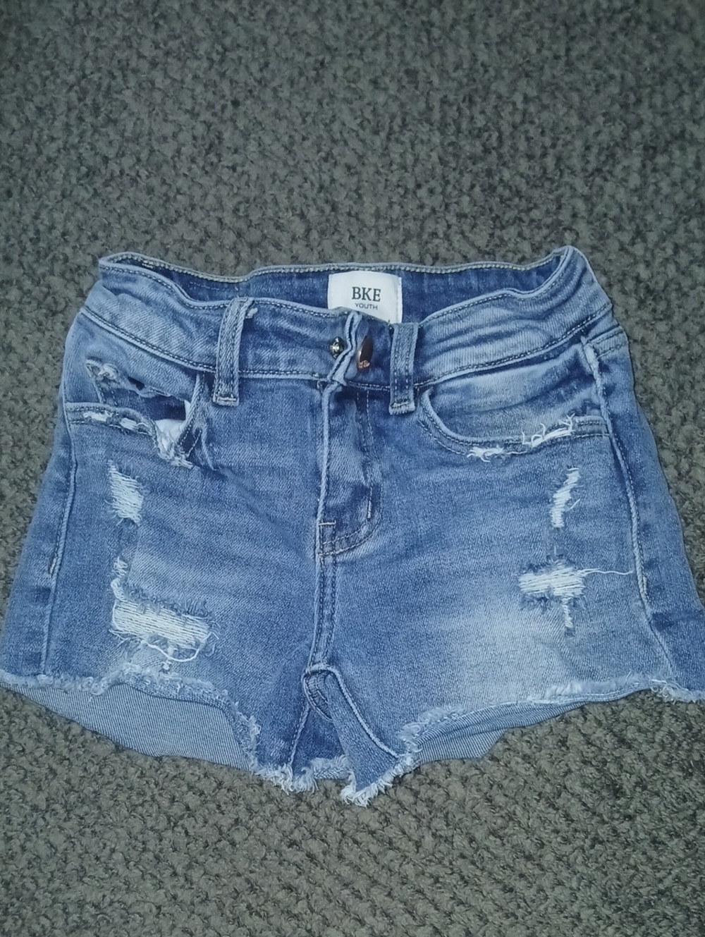 BKE Youth Distressed Denim Jean Shorts